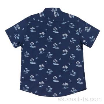 Camisa de algodón tejida para hombre en verano